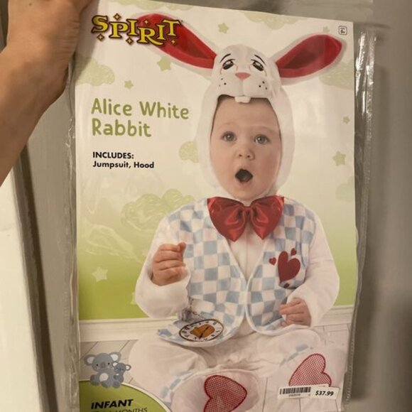 Baby Alice White Rabbit Costume - Picture 2 of 3